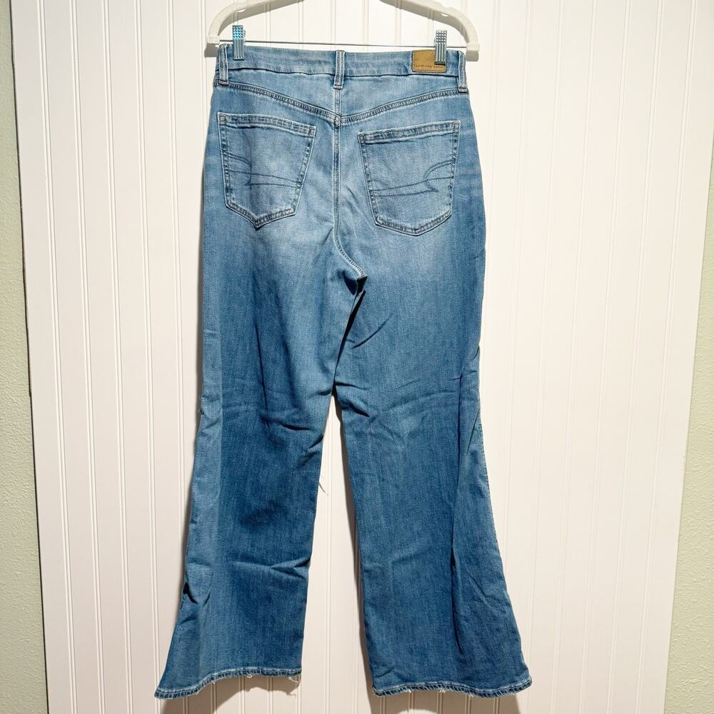 American Eagle Curvy Super High Rise Baggy Wide Leg Jeans Size 8 - Picture 4 of 6